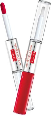 Made to Last Lip Duo 006 Fire Red Rossetto Brillantezza Estrema Colore + Top Coat 4 ml Pupa