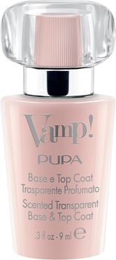 Vamp! Base e Top Coat 100 Trasparent Trasparente e Profumato Fragranza Rosa 5 ml Pupa