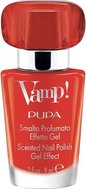 Vamp! Smalto 201 Fire Red Smalto Profumato Effetto Gel Fragranza Nera 9 ml Pupa