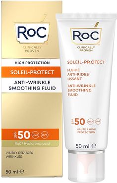 Soleil Protect Fluide Anti-Rides Lissant SPF50 Protezione Solare Anti-Rughe 50 ml Roc&#x00ae;