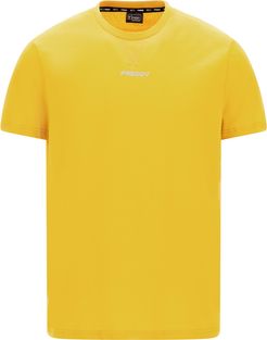 T-shirt in jersey con logo centrale in tono colore