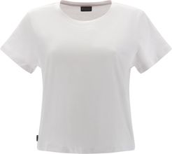 T-shirt cropped con piccola stampa Freddy argento
