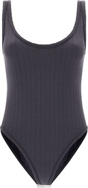 Body slim fit in tricot a costine con spalline regular