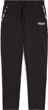 Pantaloni donna slim fit in jersey con dettagli zebrati