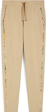 Pantaloni in jersey con dettaglio tropical sulle lunghezze