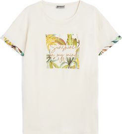 T-shirt da donna in jersey modal con grafiche tropical