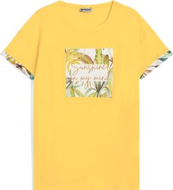 T-shirt da donna in jersey modal con grafiche tropical