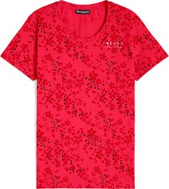 T-shirt comfort in jersey leggero stampa floreale allover