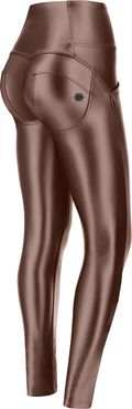 Pantaloni WR.UP® skinny vita alta similpelle metallizzata