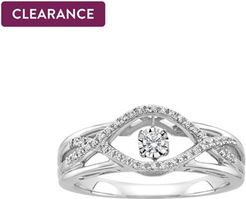 1/8 ct. tw. Lovebeat Diamond Fashion Ring in Sterling Silver