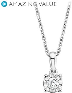 1/5 ct. tw. Diamond Solitaire Pendant in Sterling Silver