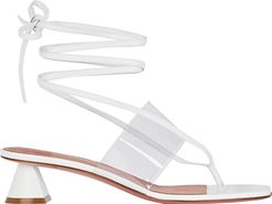 Zula Leather Thong Sandals, White 38