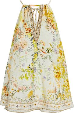 Embellished Floral Silk Camisole, Multi S