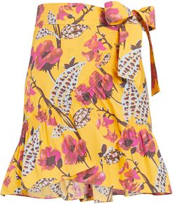 Hampton Floral Mini Wrap Skirt, Multi ZERO