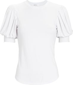 Balloon Sleeve T-Shirt, White P