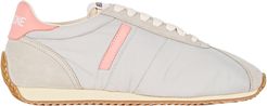 70s Leather Tennis Sneakers, Light Grey/Pink 37