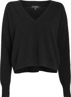 Elroy V-Neck Cashmere Sweater, Black S