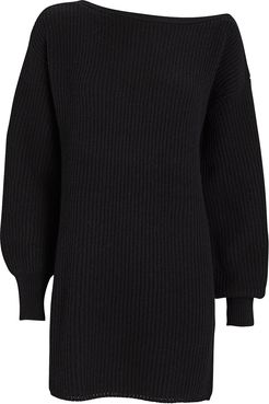 Jackie Wool-Cashmere Sweater Dress, Black S