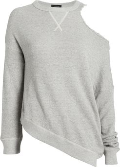 Distorted French Terry Sweatshirt, Grey P