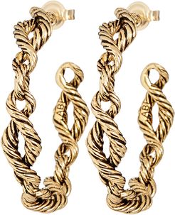 Lola Twisted Hoop Earrings, Gold 1SIZE