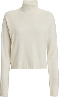 Bailey Cashmere Turtleneck Sweater, White P