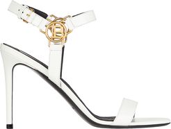 Pernille Logo Leather Sandals, White 37