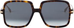 DiorLink1 Square Sunglasses, Brown 1SIZE