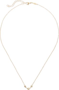 Three Diamond Emily Necklace, Gold 1SIZE