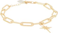 Pavé Starburst Chain Bracelet, Gold 1SIZE