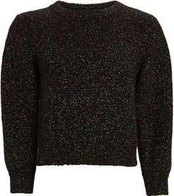 Allie Puff Sleeve Sweater, Black XL