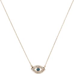 Baguette Evil Eye Necklace, Gold 1SIZE