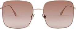 DiorStellaire1 Square Sunglasses, Beige 1SIZE