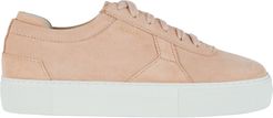 Platform Low-Top Suede Sneakers, Pink 36