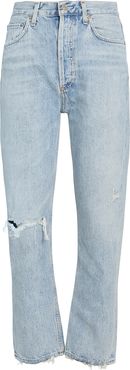 Riley High-Rise Cropped Jeans, Denim-Lt 26