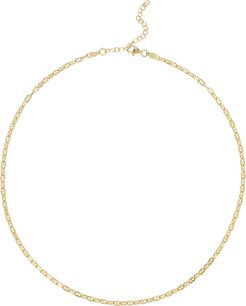 Vintage Chain-Link Necklace, Gold 1SIZE