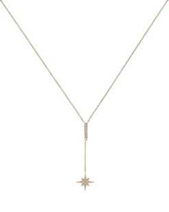 Pavé Bar Starburst Necklace, Gold 1SIZE