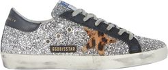 Superstar Glitter Low-Top Sneakers, Silver 35