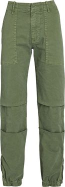 Cropped French Military Pants, Olive 2