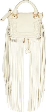Mini Marcie Fringe Handbag, White 1SIZE