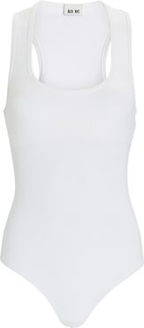 Mia Scoop Neck Bodysuit, White S