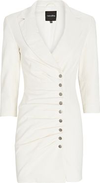 Willa Leather Mini Dress, White P