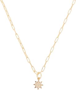 Crystal Star Chain Link Necklace, Gold 1SIZE