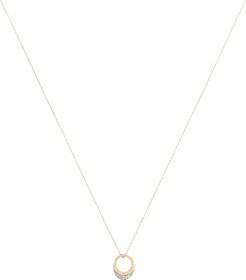 Super Tiny Pavé Petal Necklace, Gold 1SIZE