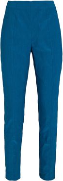Honolulu Skinny Linen-Blend Pants, Blue-Med ZERO