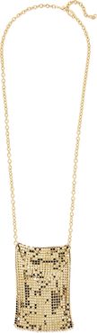 Pixel Mesh Pouch Necklace, Gold 1SIZE