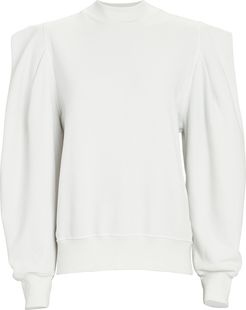 Strong Shoulder Cotton Sweatshirt, White P