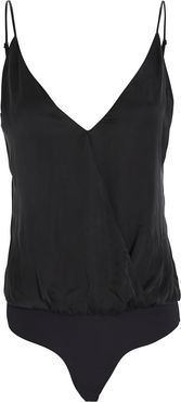 Wrap Cami Bodysuit, Black P