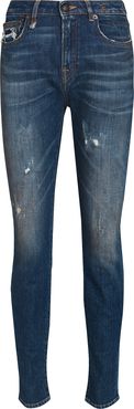 Alison Distressed Skinny Jeans, Denim-Drk 24