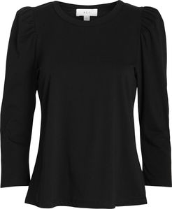 Karlie Puff Sleeve Cotton T-Shirt, Black P