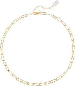 Chain-Link Choker Necklace, Gold 1SIZE